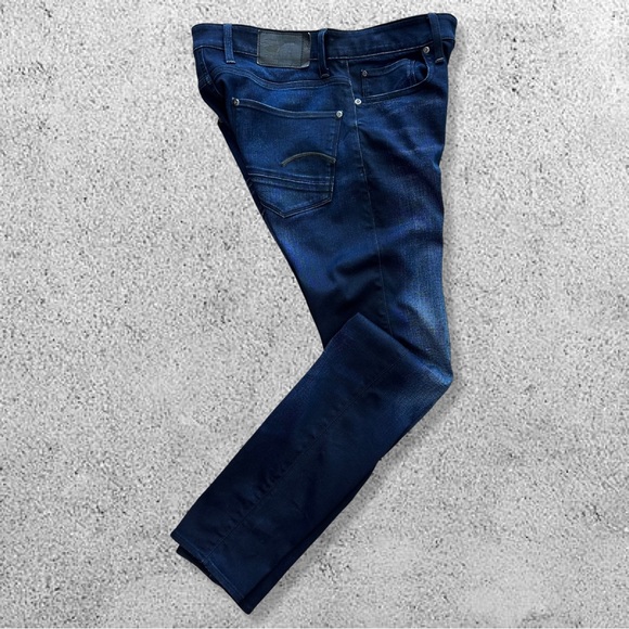 G-STAR Revend Super Slim New Dark Aged Mauro Blue Men’s Jeans - Picture 3 of 10